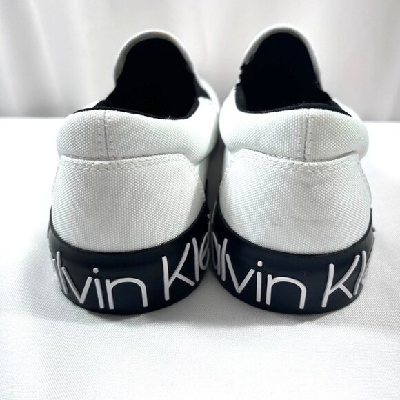 Calvin Klein Ryor Slip On Flat Sole Sneakers White US 11.5 M Casual - Picture 4 of 9